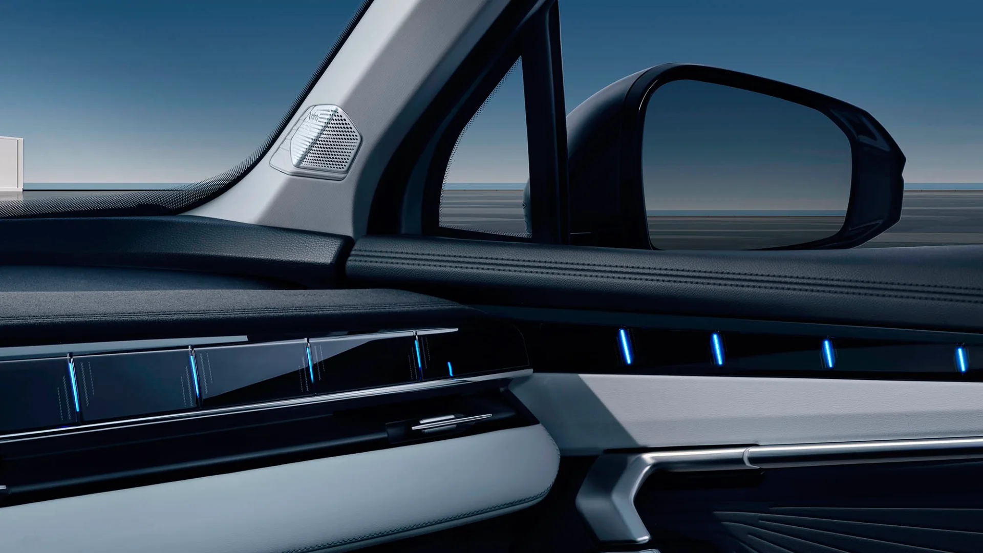 Geely Atlas: подсветка салона