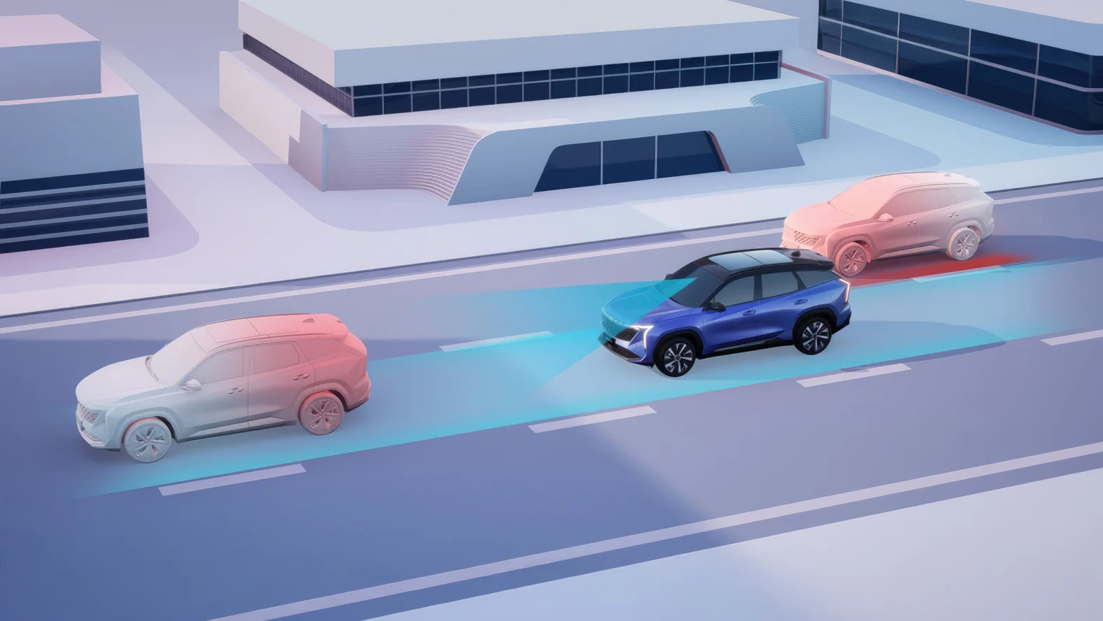 Geely Atlas: удержание в полосе